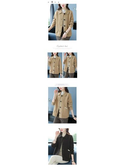 350g Women's Petite Wool Coat - Autumn/Winter 2025 Collection: Short Cardigan Overcoat