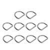 10 Stück 316 Edelstahl D-Ring Halbkreisförmige Geschweißte D-Ring Schnalle Surfbrett Kajak Zug Schnalle Hardware 8MM Durchmesser
