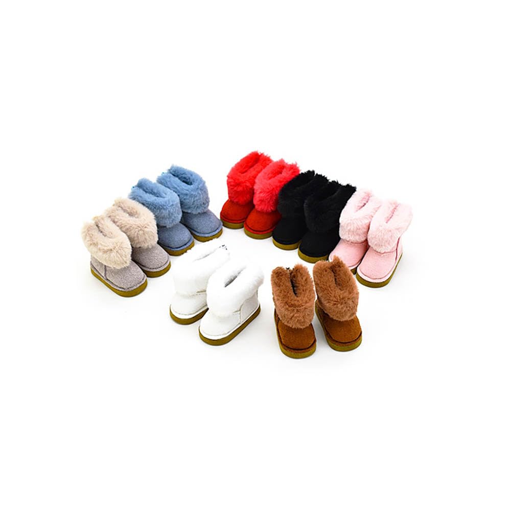 niannyyhouse 20cm Plush Snow Boots 16 BJD 30cm Jointed Doll Shoes Length approx. 5.2cm Dress-up Accessories (a-3)