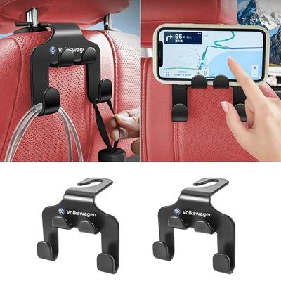 B6 VW Dėl Volkswagen Nauji Dvigubos Galvos Automobilio Emblemos Kabliukai Galinės Sėdynės Kabinamas Laikiklis Telefonui Laikiklis Dėl Volkswagen Golf Polo Ti