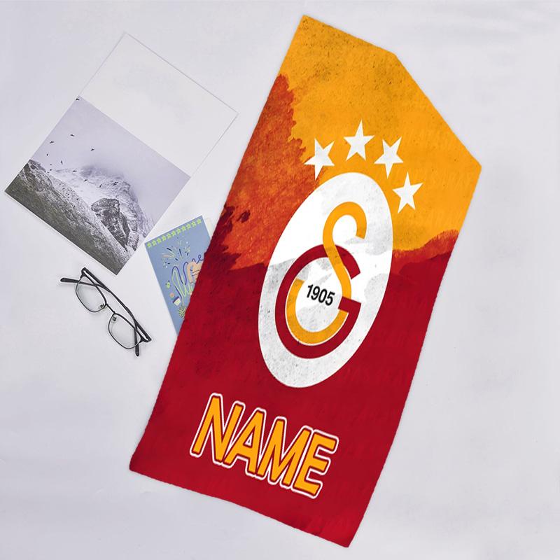 1pc Football6 Beach Towel with Custom Name, Beach/Swimming/Bath/Picnic/Camping Towel, Suitable for Seaside Beaches