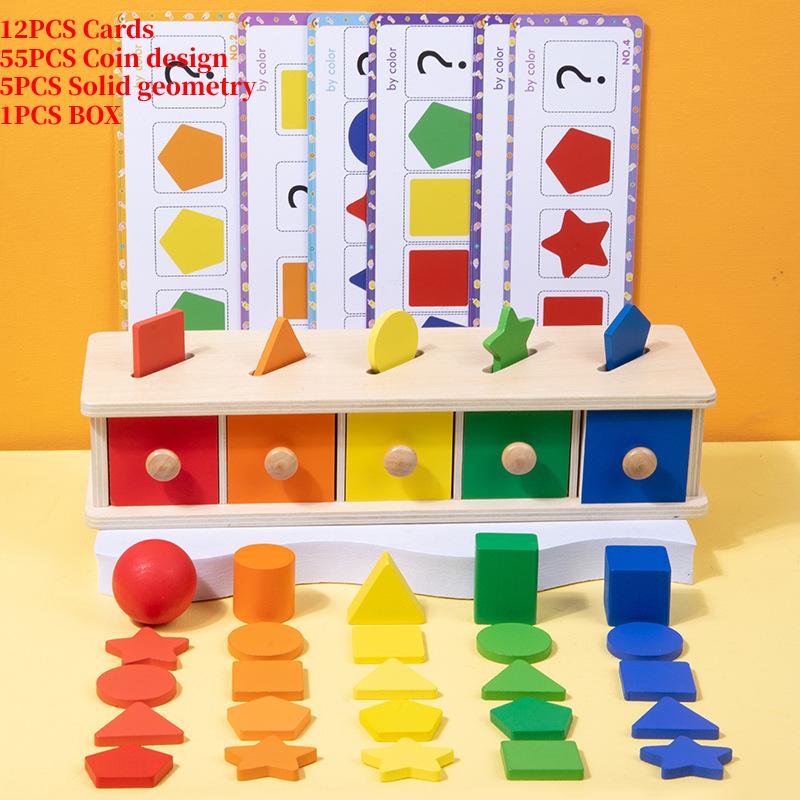 

4 1 Игрушка для раннего развития Цвет Узор Познание Тренировка мышления Подарок Деревянный