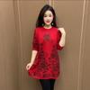 Western-style Autumn Winter Mid-length Elderly New Sweaters Versatile Fashionable Dresses Loose Knitted Bottoming