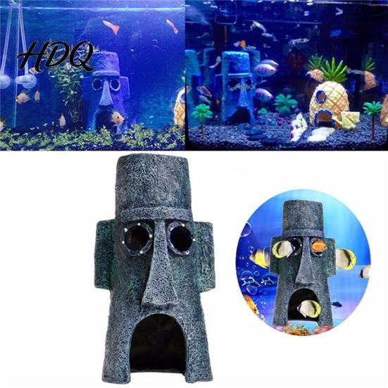 Shrimp Tank Decor Pineapple House Fish Decor Resin Cartoon Aquarium Ornament