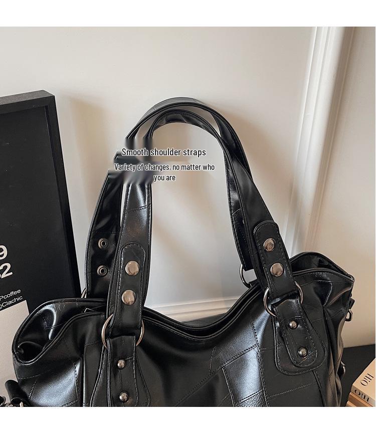 2026 Trendy Large Capacity Elegant Crossbody Tote Handbag - Solid Color, Casual & Fashionable