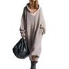 2025 European & American Casual Loose Hooded Knit Dress
