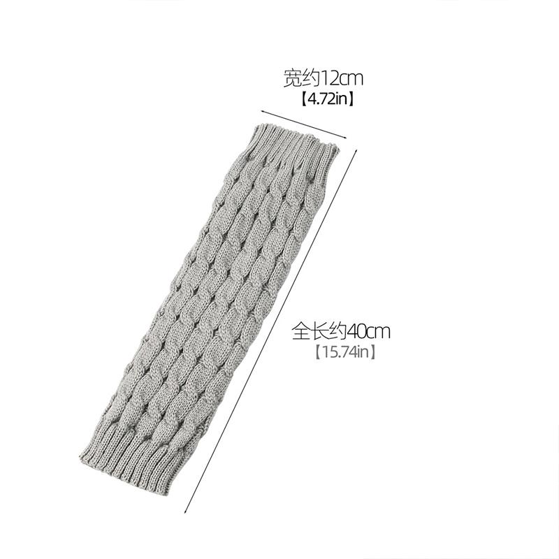 Black Knitting Leg Warmers Japanese Velvet Yarn Sock Covers Warm Pile Socks Women Leg Guards and Foot Warmers