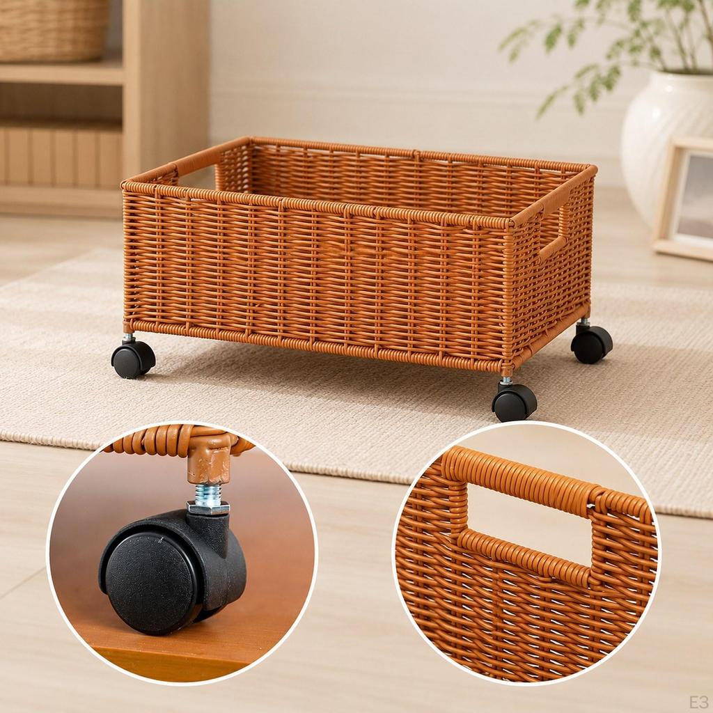 Cesta con Ruedas, Asas Organizadoras de Cocina, Versátil Y Práctico Lavadero