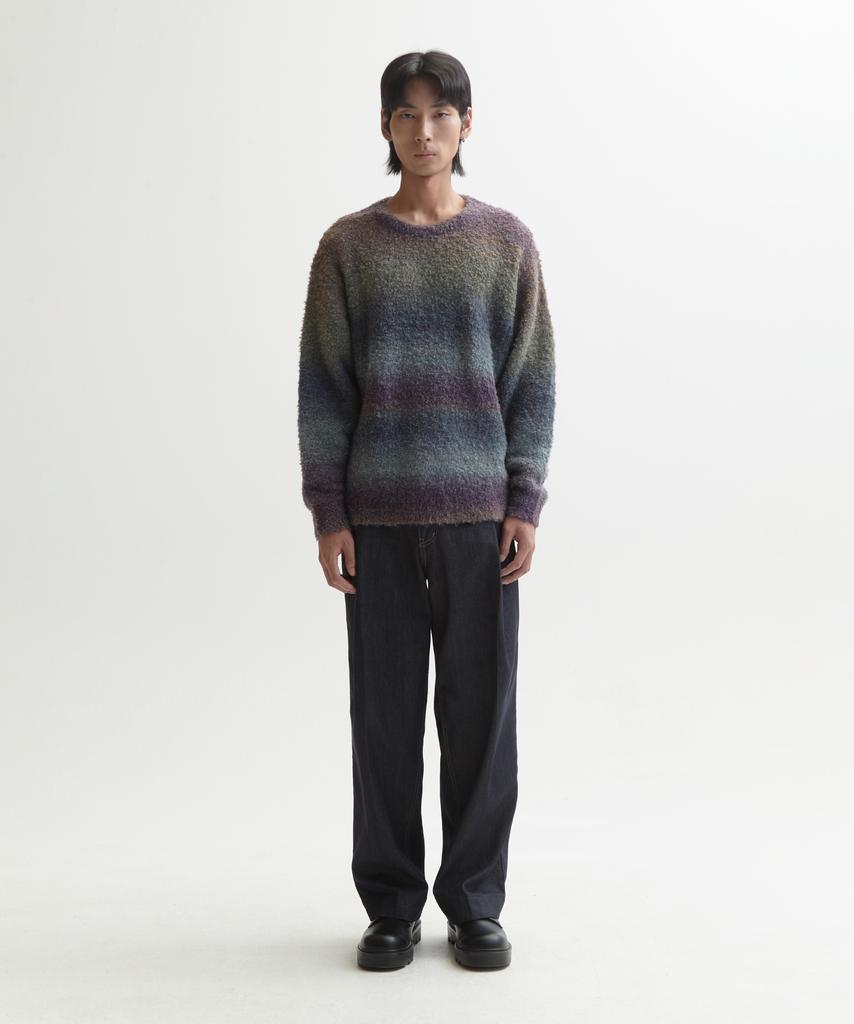 NONBLANK Gradient Round Knit_Blue Purple