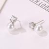 925 Sterling Silver Earrings Pearl Classic for Women Wedding Engagement Fine Jewelry Luxury Zircon Gifts Stud Earrings