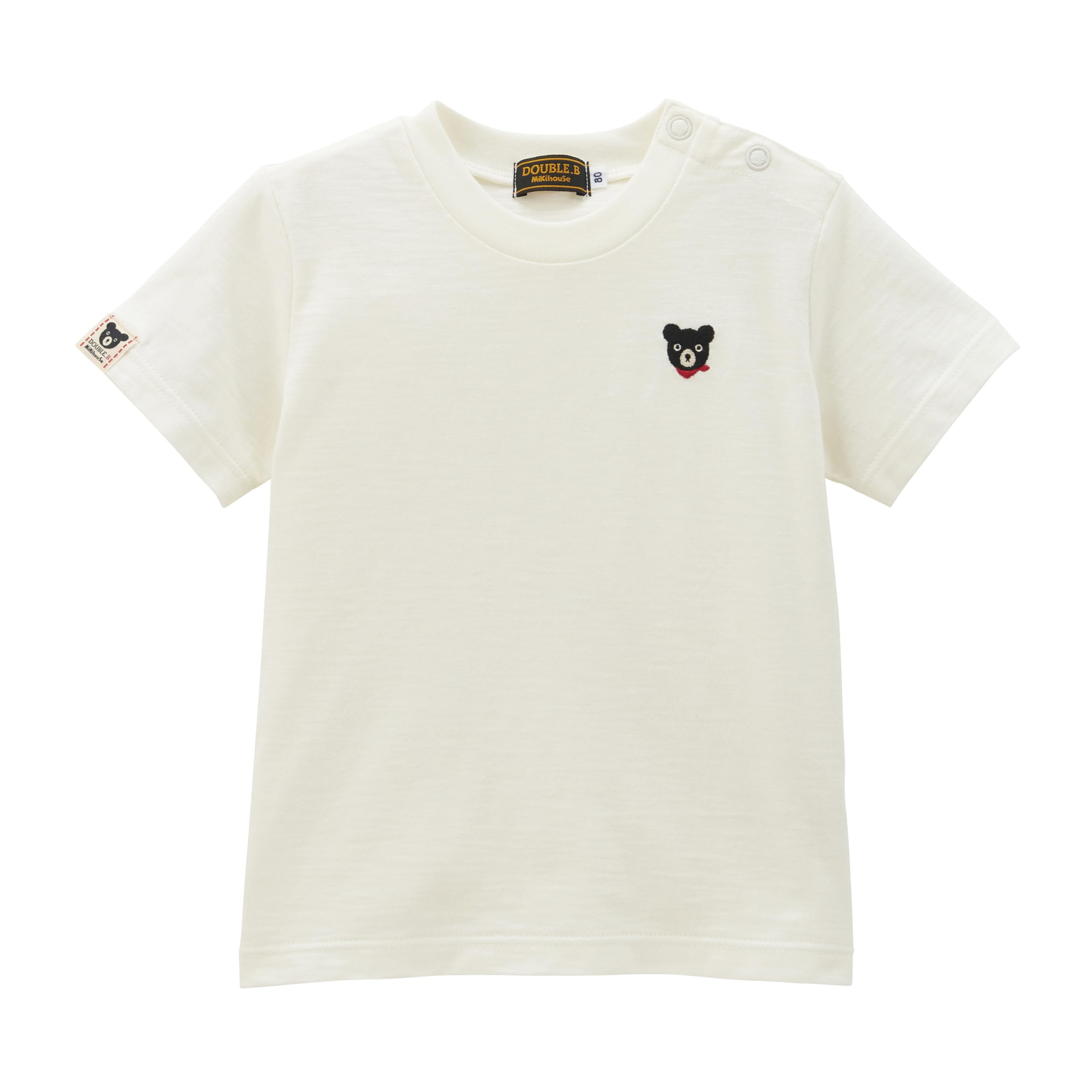 

MIKI HOUSE Double B Short Sleeve Solid Bear Made in for Boys and Size White T-Shirt, Color, Design, Japan, Girls, Baby, Kids, Children s Clothing, белый