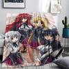 1PC Highschool Dxd Print Flannel Blanket, High Quality Comfortable for All Seasons, Home Decor, Warmth and Comfort, Perfect for Christmas Gifts