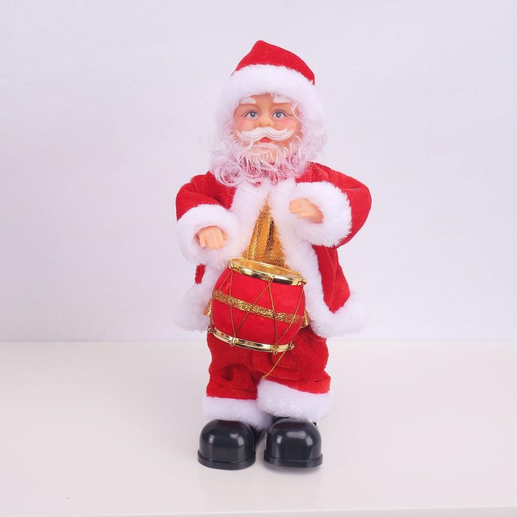Claus Christmas Santa Toy With Music Playing Guitar Saxophone For Festive Decor