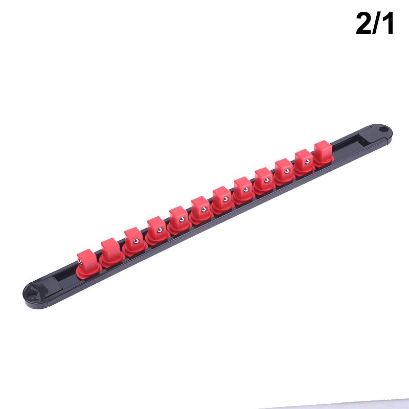 1/2 1/4 3/8 Socket Clip Rail Holder Socket Sliding Stand Sleeve Rail Rack Tool 360° Swivel Socket Organizer Abs Socket Organizer