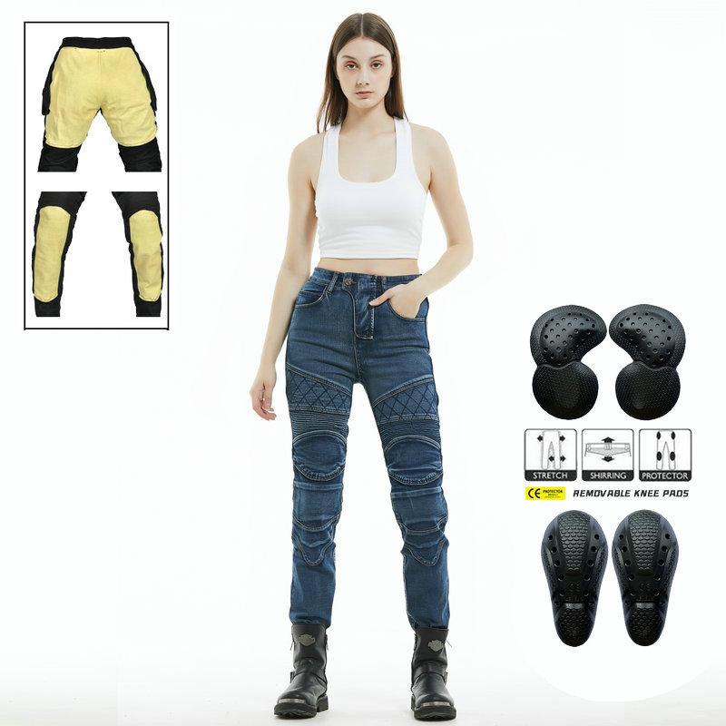 

LOONG+BIKER+Motorcycle Jeans Women s Rider Riding Pants+Kevlar Wear Resistant Motorcycle Drop Proof Pants