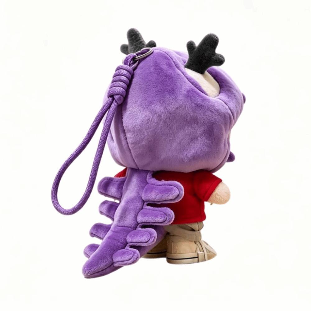 Creative Dinosaur Skeleton Plush Pendant Bag Hanging Charm Plush Hoodie Keychain  Doll Accessories