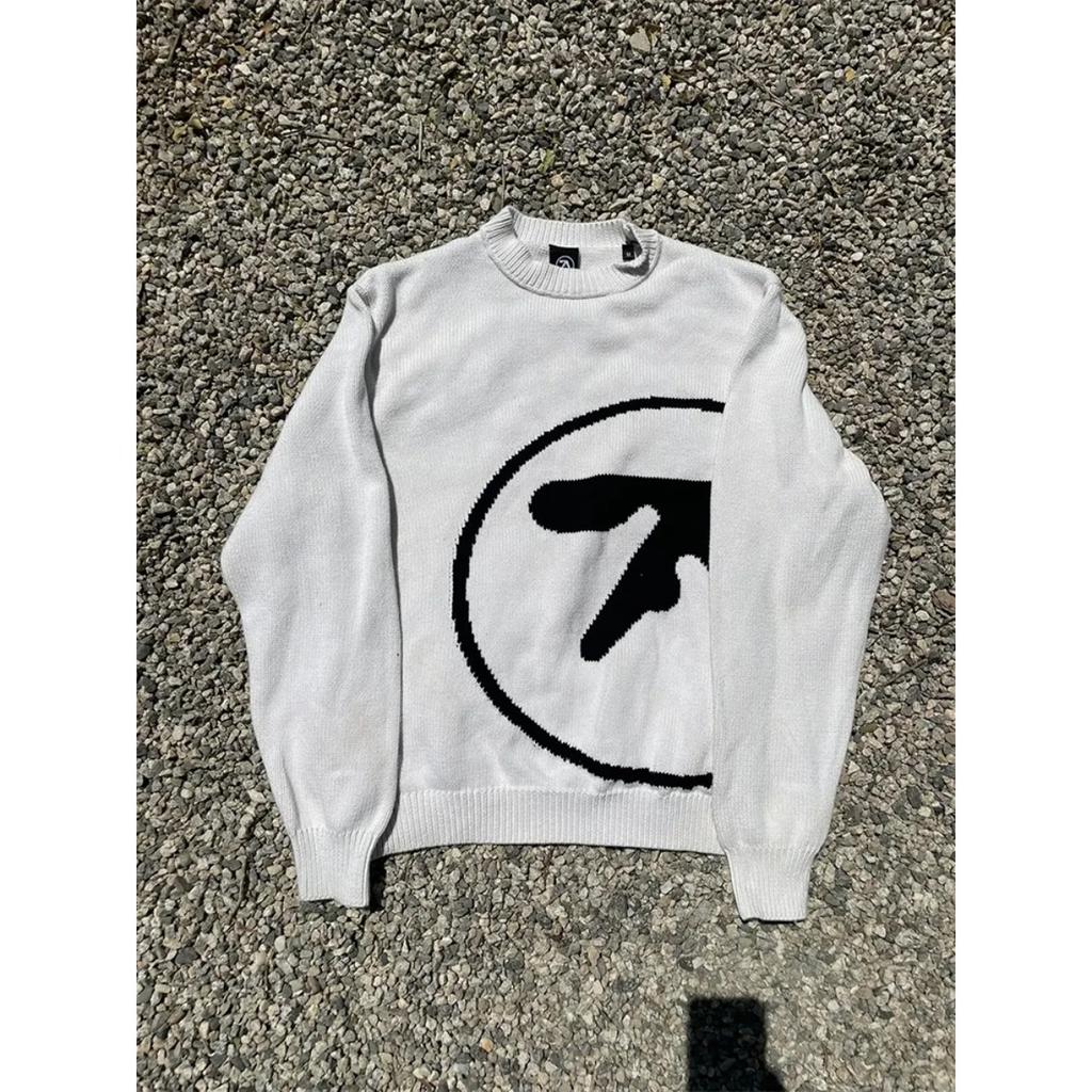 BeatStreet Herren Pullover Y2K Aphex Twin Strick Oversize Pullover Gothic Pullover Winter Grafik Streetwear Langarm Oberteile Vintage Kleidung