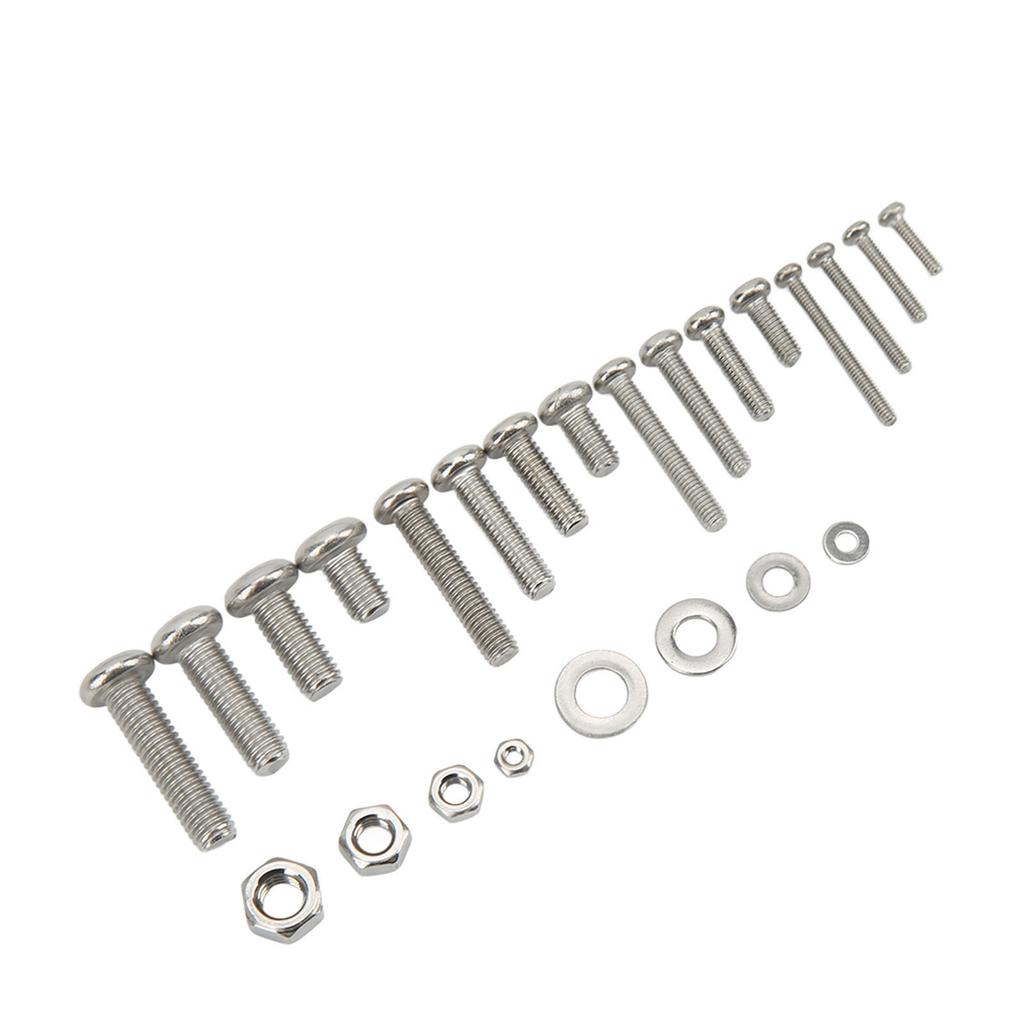 884 Stück Pfannenkopf Kreuzschlitzschraube Mutter Unterlegscheibe Sortimentskasten mit Sechskantschlüssel M2 M3 M4 M5 304 Edelstahl