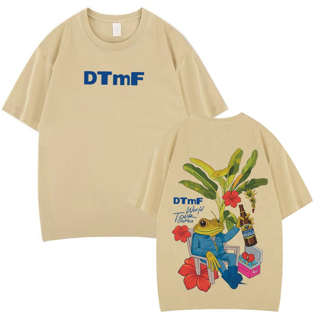 Rapper Bad Bunny Debi Tirar Mas Fotos DTMF World Tour T Shirts Mens Women Vintage Tshirt Hip Hop High Quality Loose Tshirts