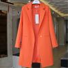 Women's Spring and Fall Korean Style In The Long Section of The Suit Jacket Long-sleeved Thin Straight Coat
