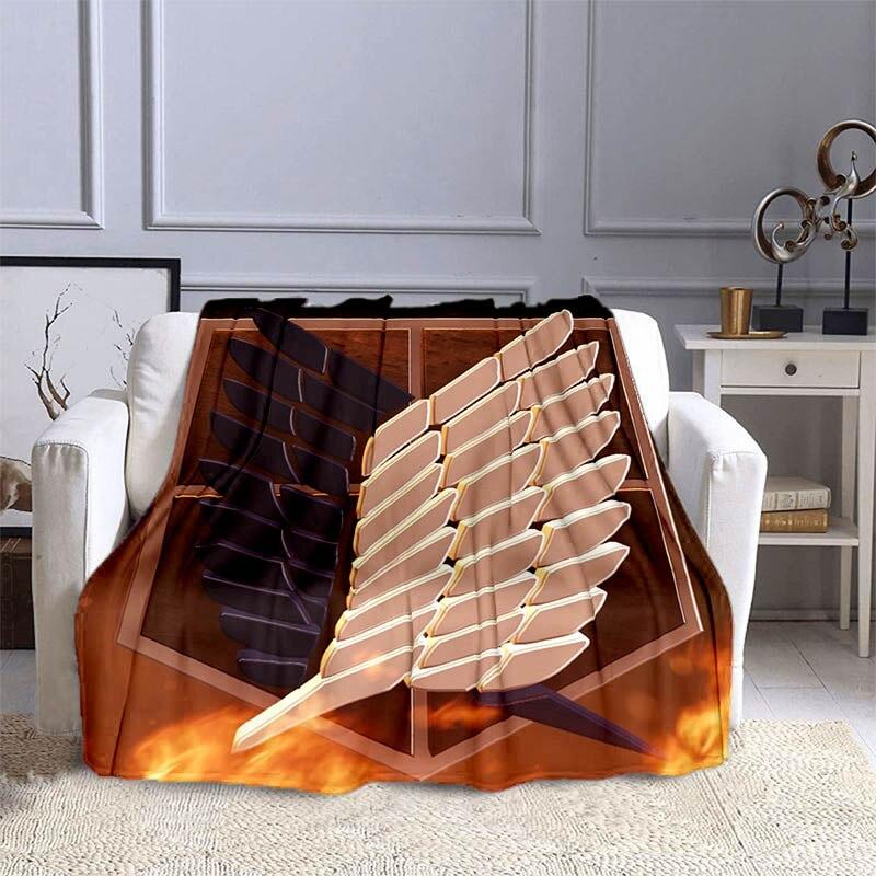 

Attack on Titan Wings of Liberty Аніме Ковдра М яка затишна ковдра Фланелева ковдра Дитяча ковдра Домашня ковдра для подорожей Подарунок 75x90cm