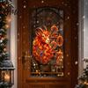Red Sheep Head Pattern Clings Chinese New Year Window Stickers, 2027 Goat Static Clings, Reusable PVC Stickers Lunar Xmas Decor for Home Shop