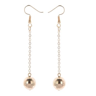 1 Pair Disco Ball Earrings Stylish Gold Silver Unique Ear Dangle Aesthetic Jewelry 70's Fashion Accessory for Women Girls