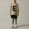 Fear Of God Essentials Big E Sweater Wheat Solid Color Letter Crew Neck Kids Sweater FOG-SS22-161