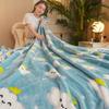 Gentle Blanket Designed for Beds Thin Coral Fleece Plaids Designed for Sofa Single/Queen/King Blanket Designed for Travel Reactive Printed Blanket