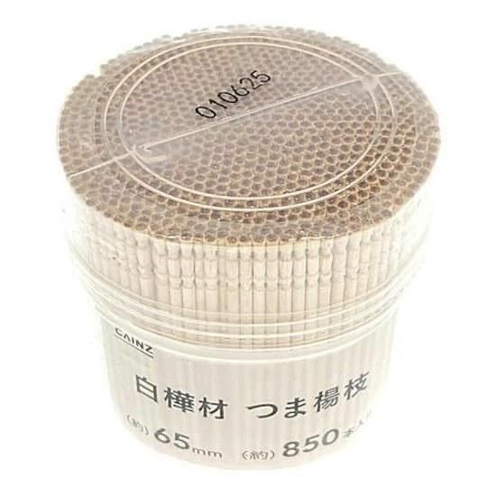 Cainz White Birch Toothpicks 65mm 850 pieces YJ-658 Wood