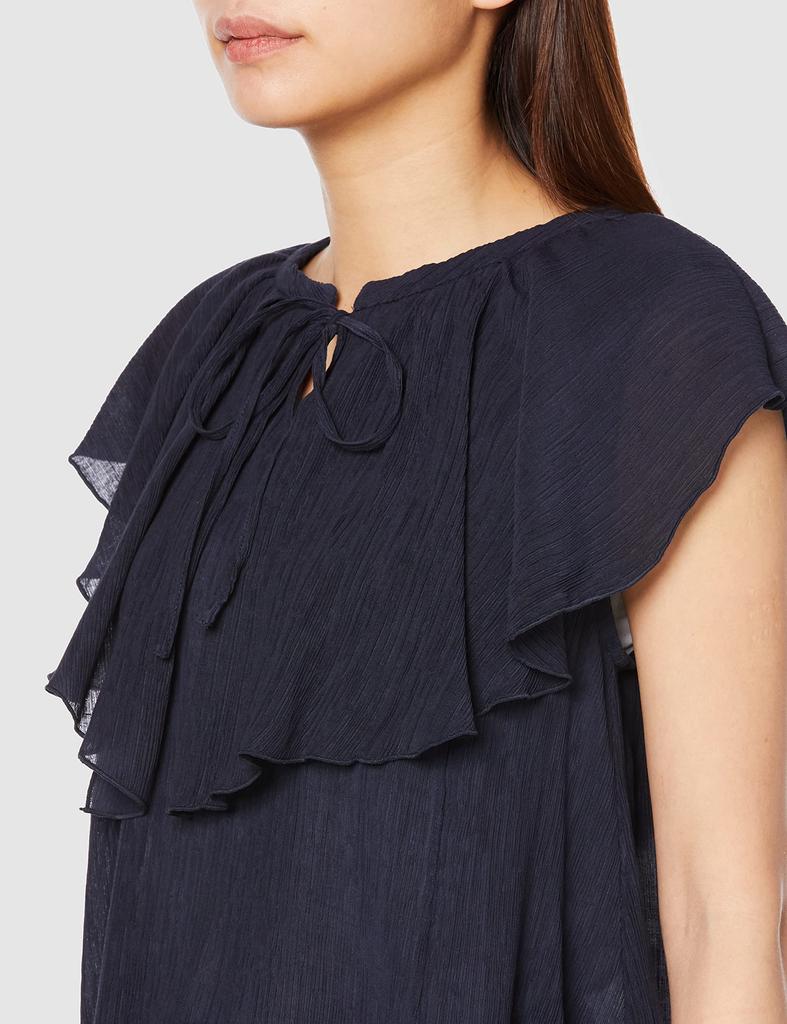 Refle Ruffle Tops SHFB232028 NVY [Sneider Home] Women's