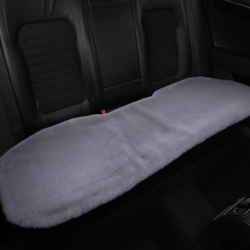 Rabbit Plush Winter Car Seat Cushion - Thick, Warm, No-Backrest, Universal Three-Piece Set