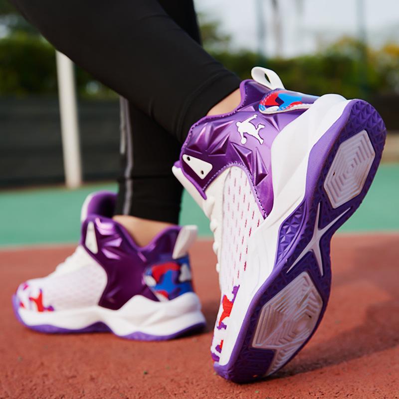 Boys mesh breathable basketball shoes Children's 2025 spring and summer new professional student sports training non-slip and wear-resistant