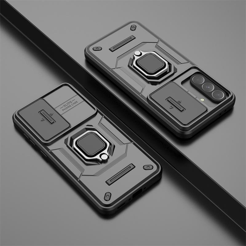 Shockproof Armor Magnetic Car Holder Ring Case For Samsung Galaxy A26 A36 A56 5G M56 A15 A35 A55 M15 M35 M55 Lens Protect Cover