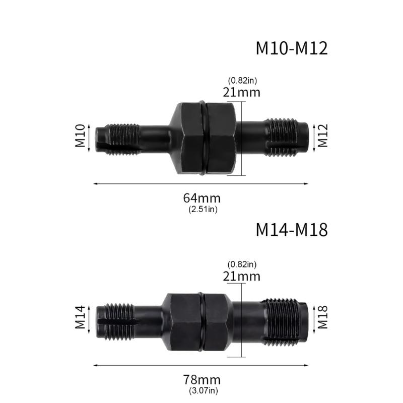 Double Ended Sparks Plug Thread Chaser Kit 10mm-12mm 14mm-18mm Metal Construction For Automotive Repair Motorcycle Maintenance