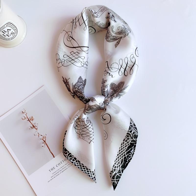 

Маленький квадратный шарф треугольный шелковый шарф женский стереоскопический с рубашкой уход за шеей тонкий шарф 70x70 70-70cm