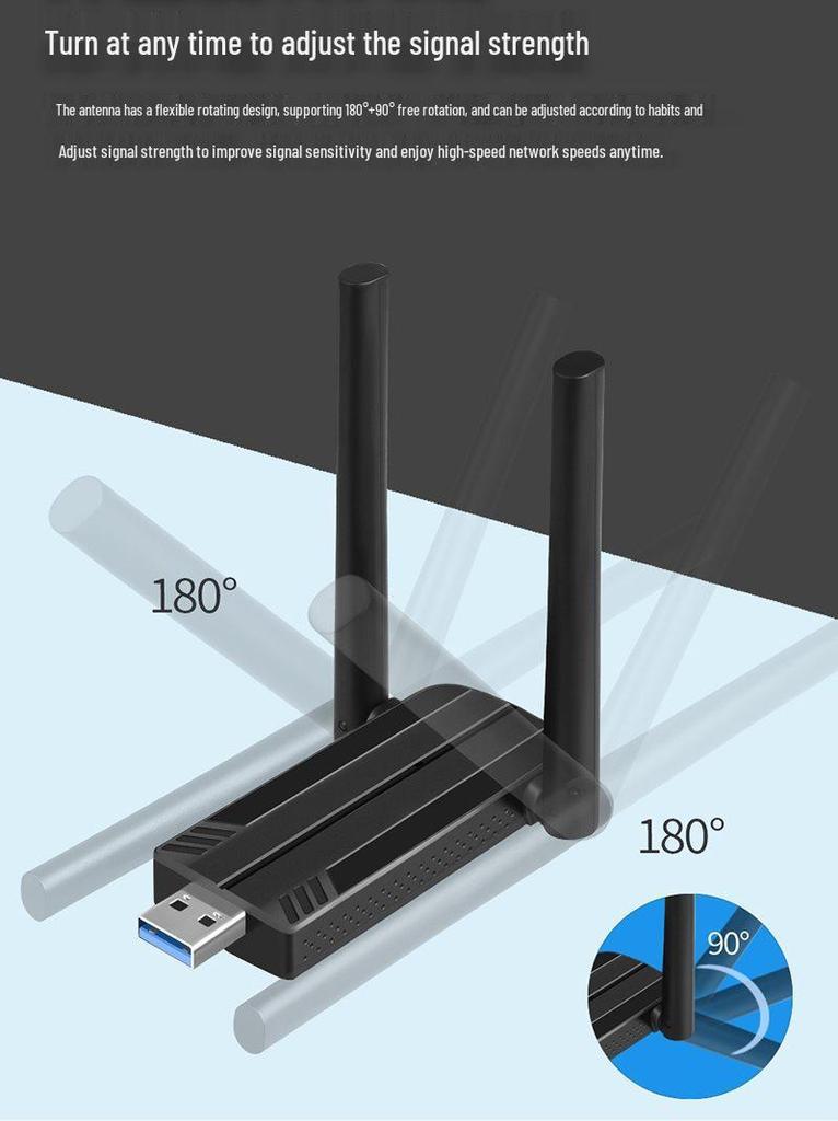 AX1800 5G Dual-Band USB 3.0 Gigabit WiFi 6 Netzwerkadapter
