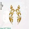 Gold Thread Auspicious Cloud Embroidered Iron-On Patch for Cosplay Costumes