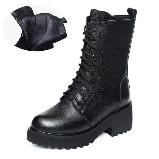 

Rimocy, ботильоны на квадратном каблуке со шнуровкой для женщин, женские ботильоны на платформе и молнии, зимняя женская обувь из искусственной кожи 41 41