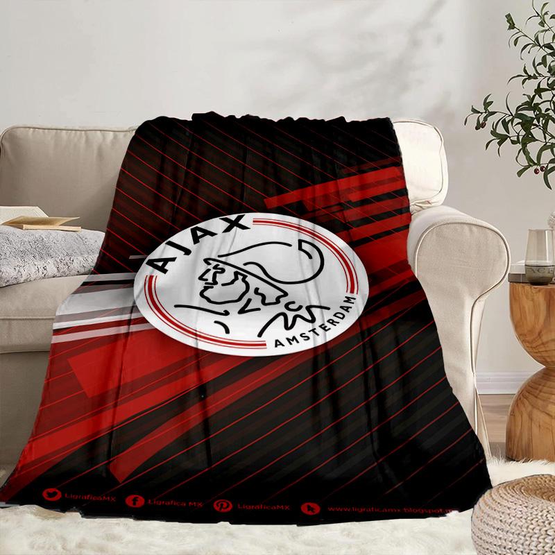 Design Emblema AFC Ajax Coperta Portatile/Coperta Morbida Coperta per Letto Adatta per Viaggi Campeggio Soggiorni Uffici Divani Regali per Fan