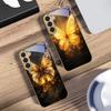 Flammen Warmes Schmetterling Für Samsung Galaxy S20 FE S21 S22 S23 Plus S24 Ultra 25Ultra S21+ S9+ S22Plus Goldene Glas Handyhülle