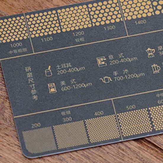 Coffee Grind Reference Card 16 Coffee Grind Size Precision Guide Chart Portable Outdoor Camping Coffee Ground Measuring Ruler Tools
