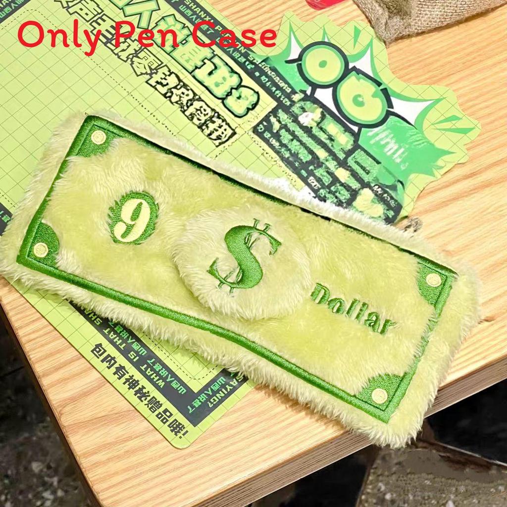 

Plush Pencil Case With Dollar Design For Students And Office Use