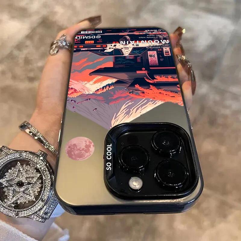 Fashion Car Snow Mountain Phone Case For Samsung Galaxy S24 S23 S22 S21 Ultra Plus S20 FE A13 A23 A15 A35 A55 A23 A52 Hard Cover