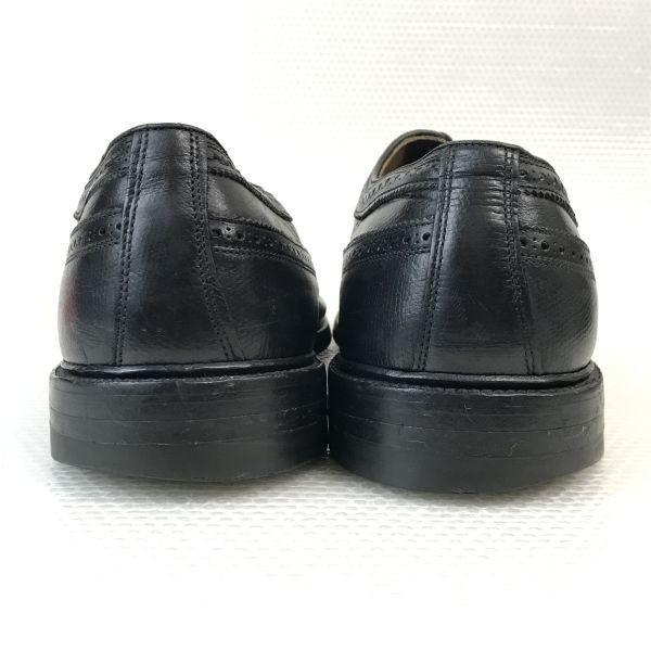70s-80s USA Vintage Heavy Leather Goodyear Welt Long Wingtip 12D / 29.5cm / Black Business Shoes Kenmoor(USED)
