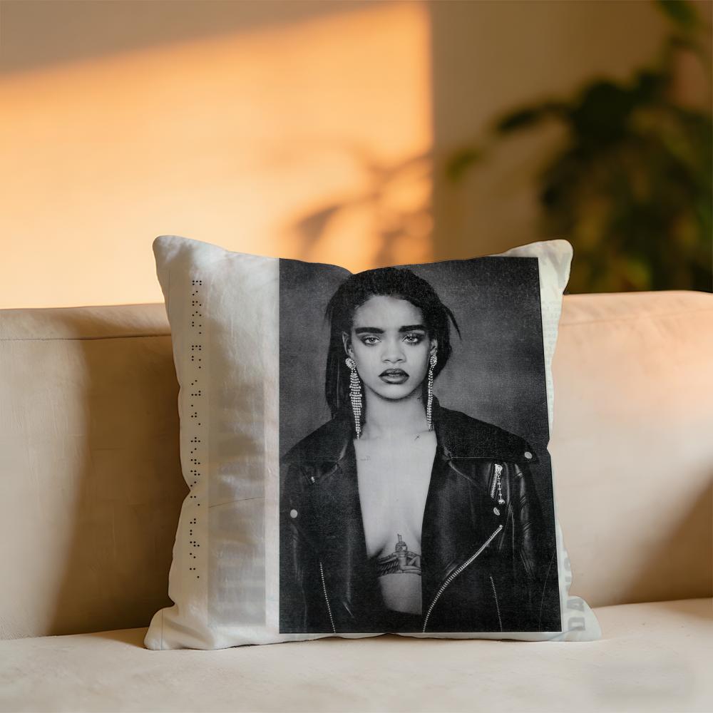RRRihannaS Album Cushion Cover Cozy Velvet Throw PillowSoft Warm Cushion For Sofa  Bed