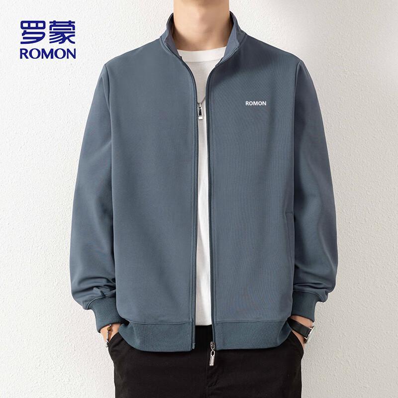 

ROMON Men s MK81 Casual Stand-Collar Jacket Sweatshirt 2XL
