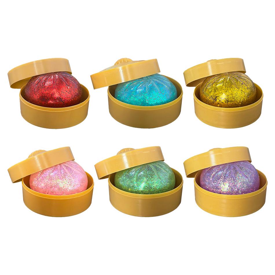 Colorful Simulated Dumpling Stress Balls Relaxing Relieve Anxiety Antistress Reusable High Rebound Squeeze Reliever Toy Gift