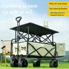 Collapsible Wagon Cart with Wheels Foldable - Folding Utility Wagons Carts Wagons for Grocery Sports Garden Shopping Camping