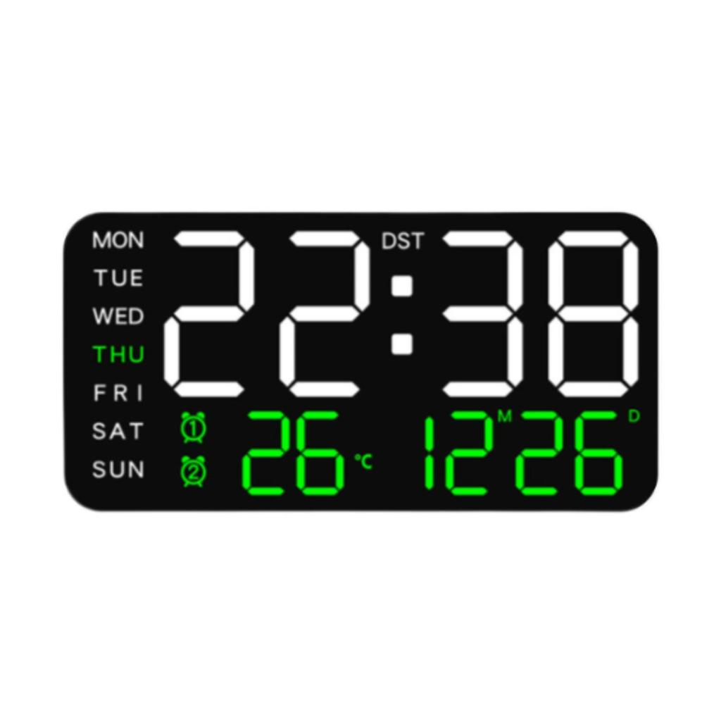 Digital Alarm Clock LED Alarm Clock 5 Adjustable Brightness Large Screen Display Portable Electric Clocks for Bedroom Adults